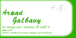 arpad galbavy business card